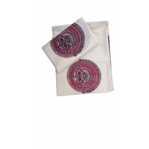 Set Mundu - Theyyam Painting- Large